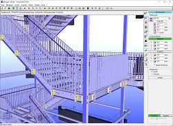 CAD Stahlbau Treppenanlage mit Gelnder