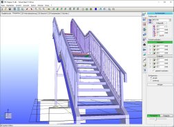 CAD Stahlbau Fluchttreppe mit Gelnder